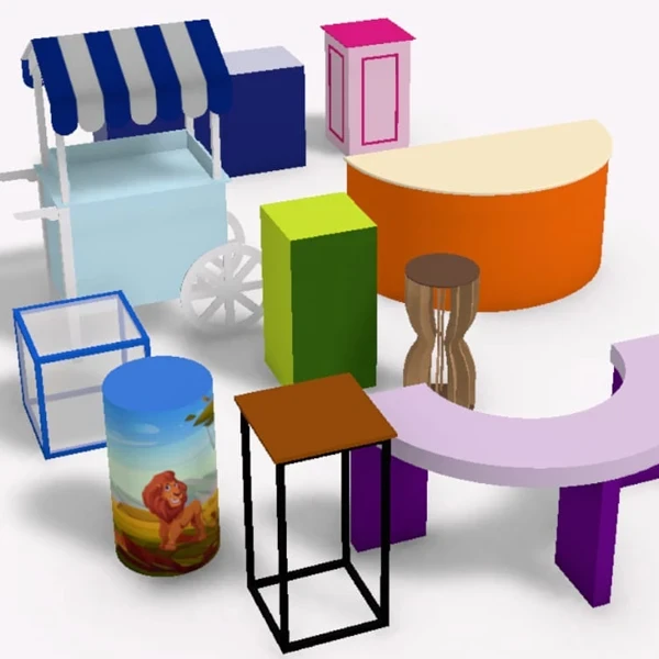 Tables for 3D party layouts in BYP3D